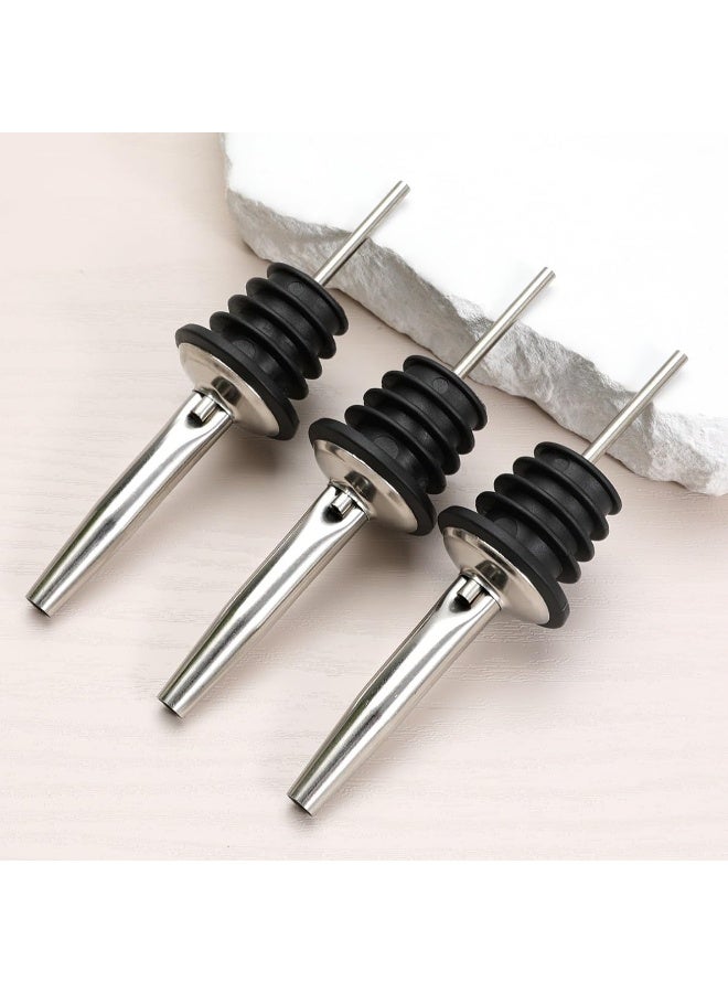 JBtek (12 Pack Stainless Steel Classic Bottle Pourers w/Tapered Spout - Image 2